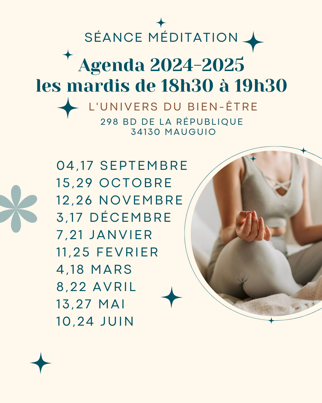 Méditation guidée à Mauguio